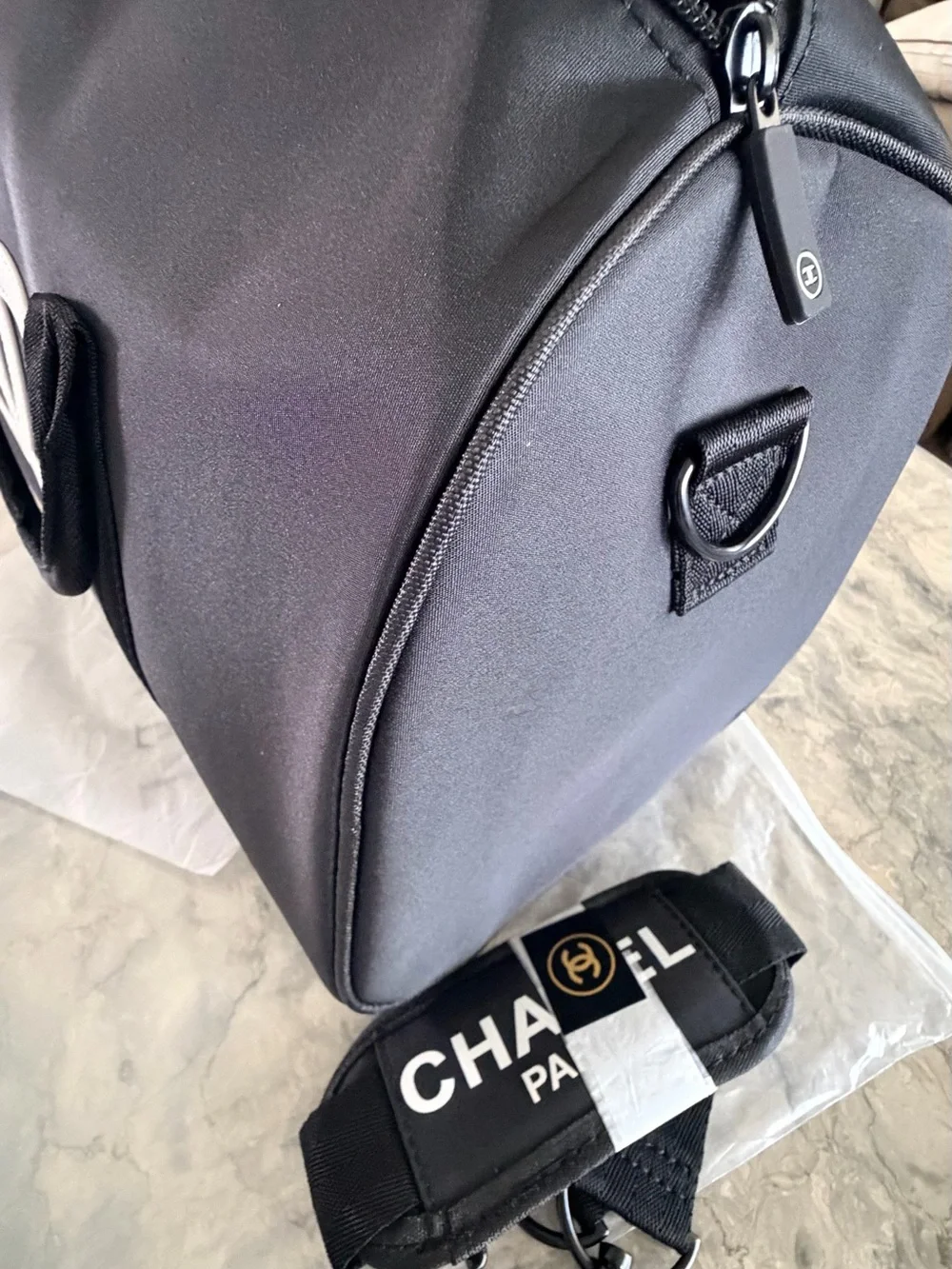 CHANEL Beauty Authentic Black Gym/Travel Duffel Bag